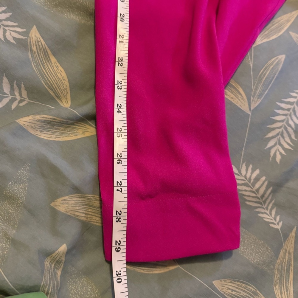White Birch Vibrant Pink Zip-Up Blouse - Picture 4 of 6